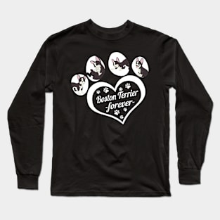 Boston Terrier forever dog lover Long Sleeve T-Shirt